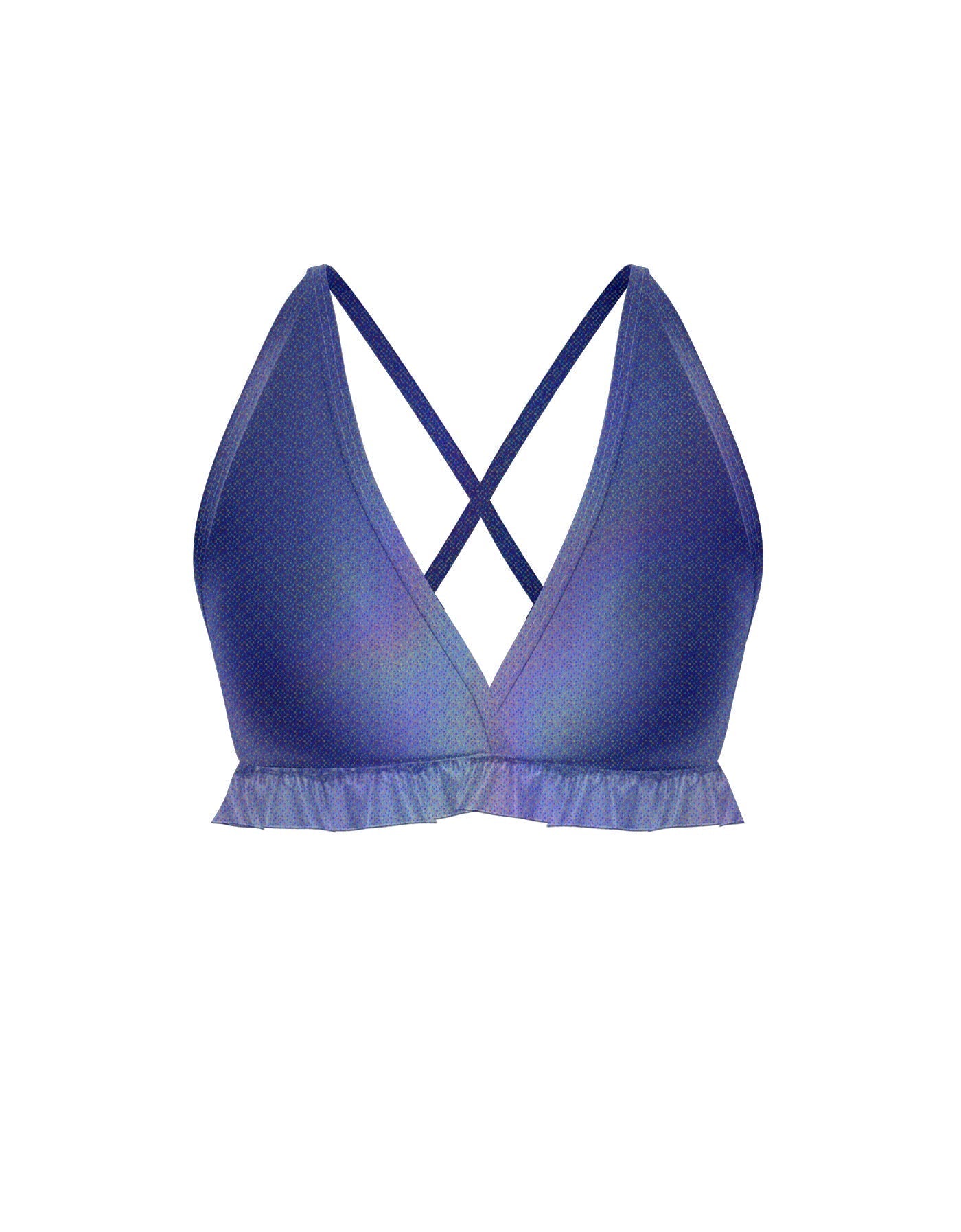 Hologram V Bra with Ruffles