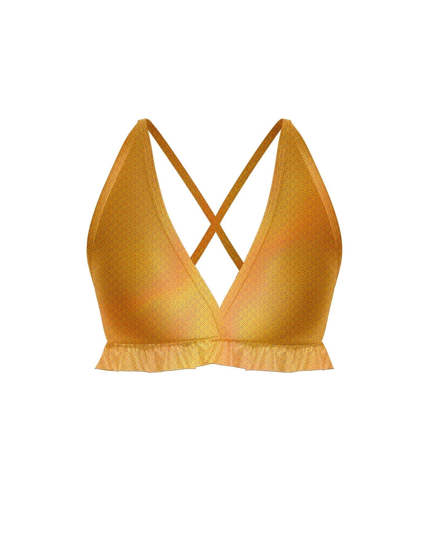 Hologram V Bra with Ruffles