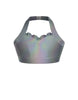 Hologram Halter Sweetheart Bra with Ruffle