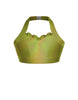 Hologram Halter Sweetheart Bra with Ruffle