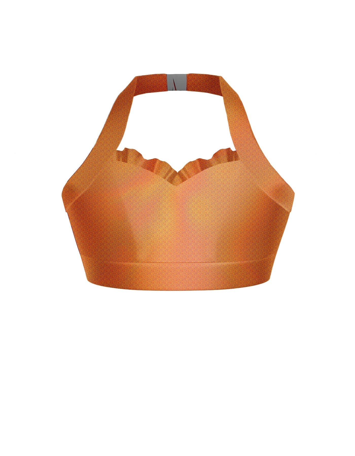 Hologram Halter Sweetheart Bra with Ruffle
