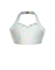 Hologram Halter Sweetheart Bra with Ruffle