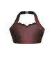 Hologram Halter Sweetheart Bra with Ruffle