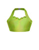 Hologram Halter Sweetheart Bra with Ruffle