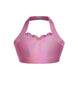 Hologram Halter Sweetheart Bra with Ruffle