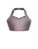 Hologram Halter Sweetheart Bra with Ruffle
