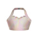 Hologram Halter Sweetheart Bra with Ruffle