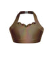 Hologram Halter Sweetheart Bra with Ruffle