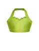 Hologram Halter Sweetheart Bra with Ruffle