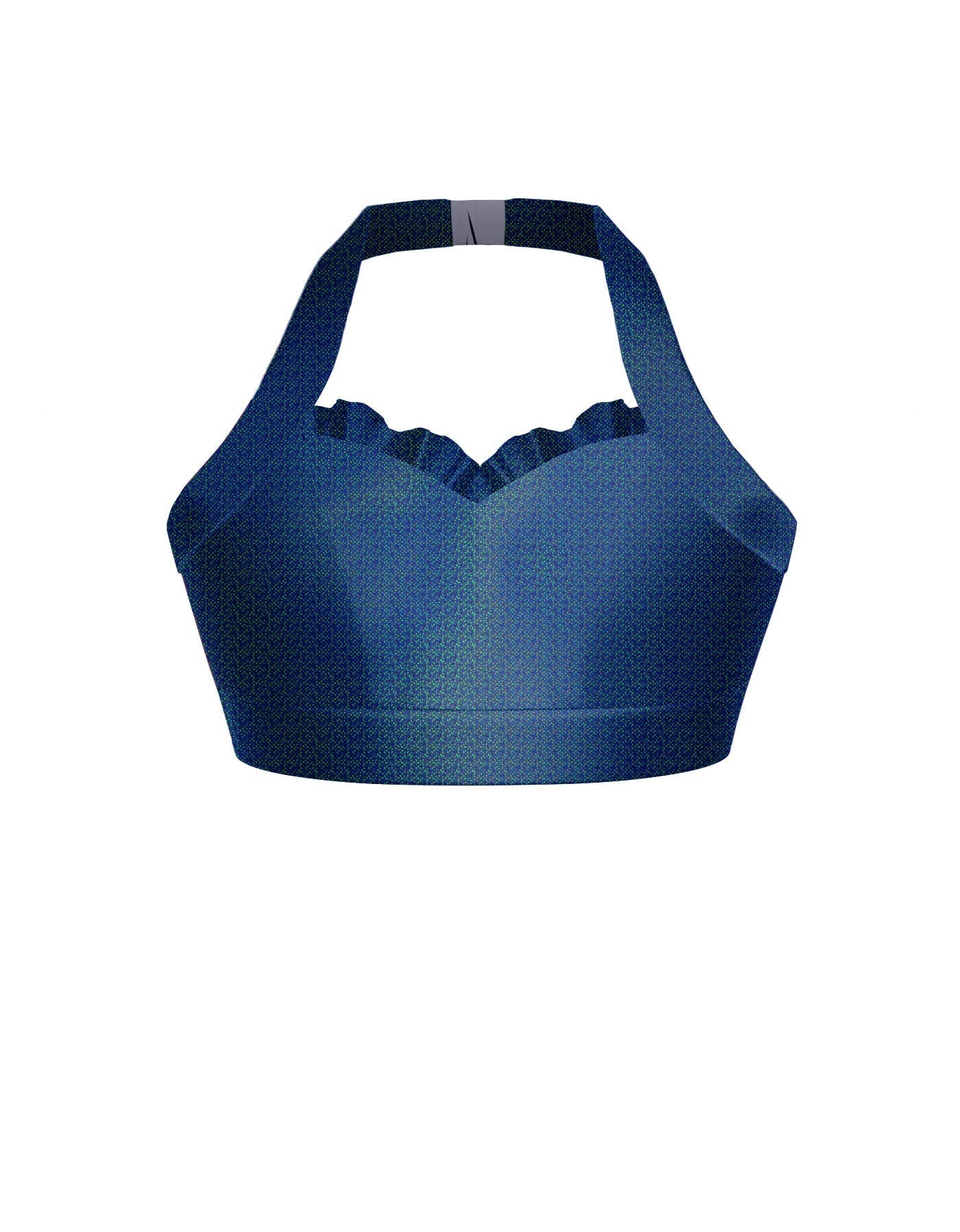 Hologram Halter Sweetheart Bra with Ruffle