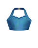 Hologram Halter Sweetheart Bra with Ruffle
