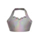 Hologram Halter Sweetheart Bra with Ruffle
