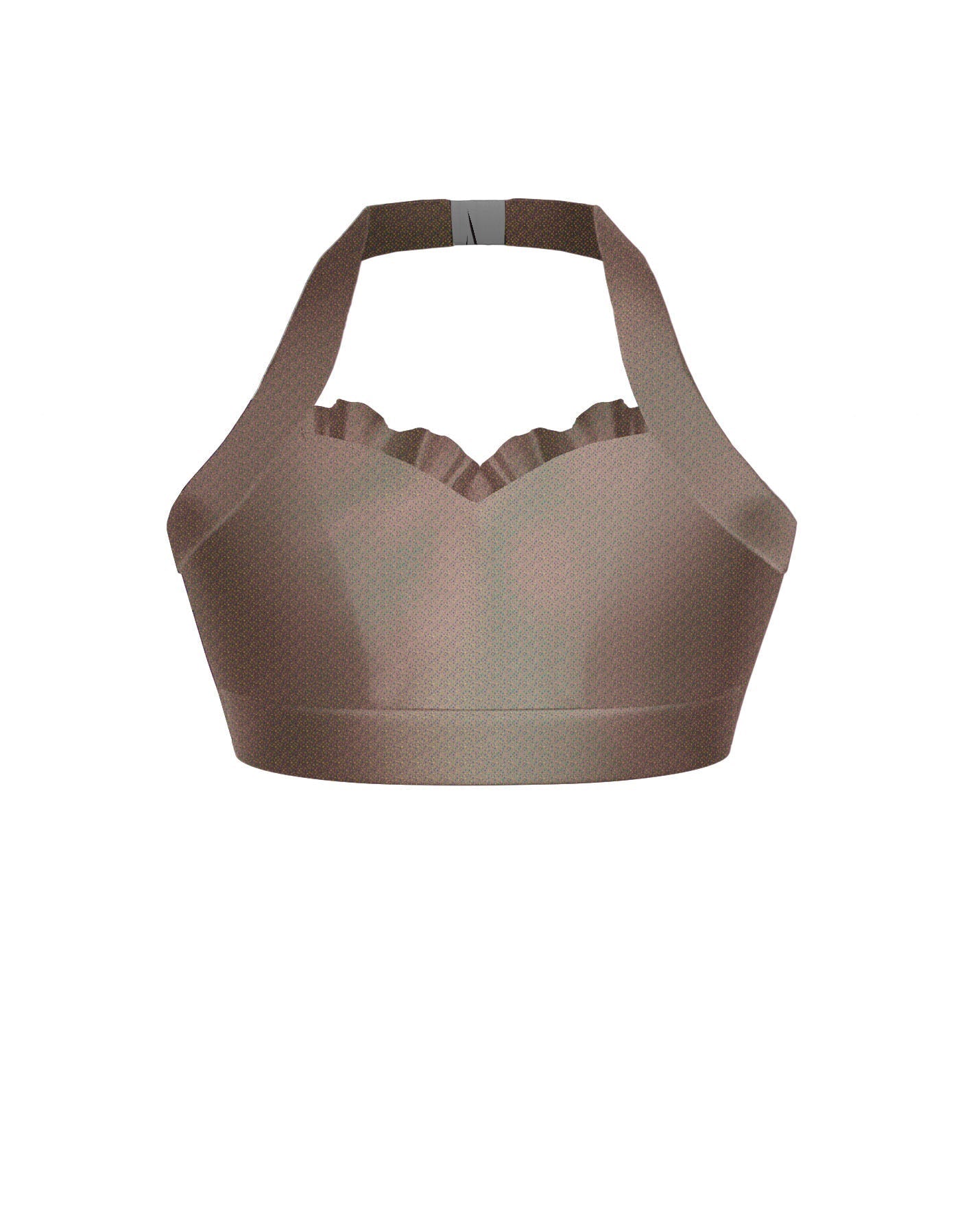 Hologram Halter Sweetheart Bra with Ruffle