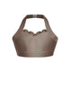 Hologram Halter Sweetheart Bra with Ruffle