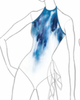 Custom Ice Theme Halter Leotard Low Back