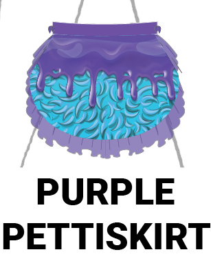Custom Purple People Eater Pettibustle with Top Skirt