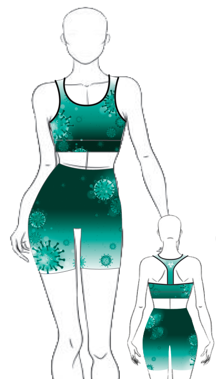 Custom Contagion Inked Racer Back Crop Top