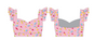 Custom Sprinkles Sweetheart Ruffle Sleeve Crop Top