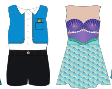 Custom Bigfoot/Mermaids Convertible Tank Dress