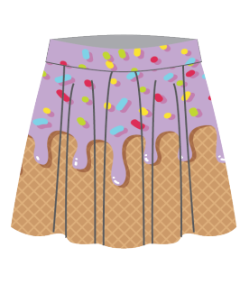 Custom Sprinkles Skater Skirt