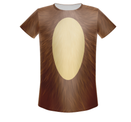 Custom Monkey/Bear Lycra Boys Short Sleeve Shirt