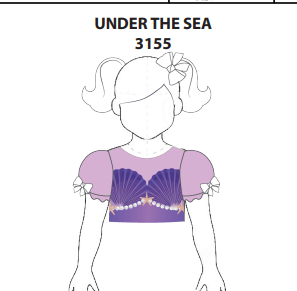 Custom Under the Sea Puff Sleeve Crop Top