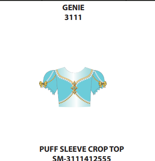 Custom Genie Puff Sleeve Crop Top