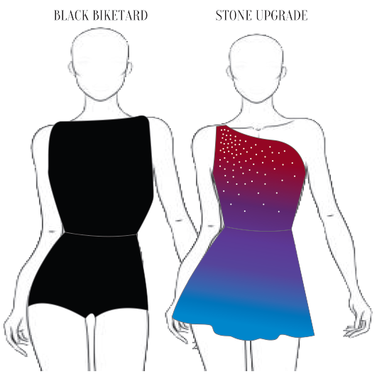 Custom Ombre Love One Shoulder Convertible Dress