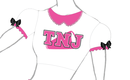 Custom High School Puff Sleeve Crop