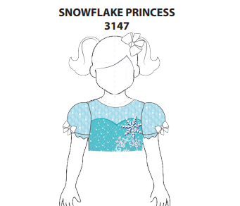 Custom Snowflake Princess Puff Sleeve Crop Top