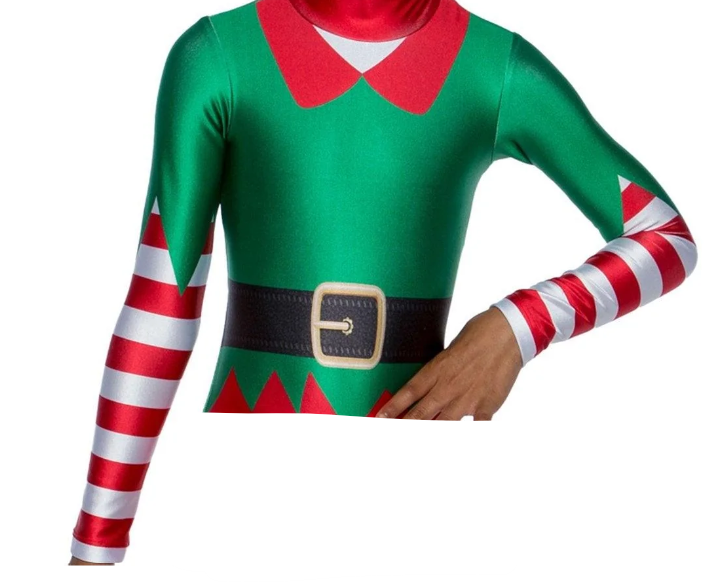 Custom Christmas Elves Lycra Boys Long Sleeve Shirt