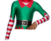 Custom Christmas Elves Lycra Boys Long Sleeve Shirt