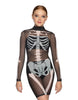 Bones LS Tneck Bike Short Open Back Biketard with Bandeau and Panty - Hamilton Theatrical