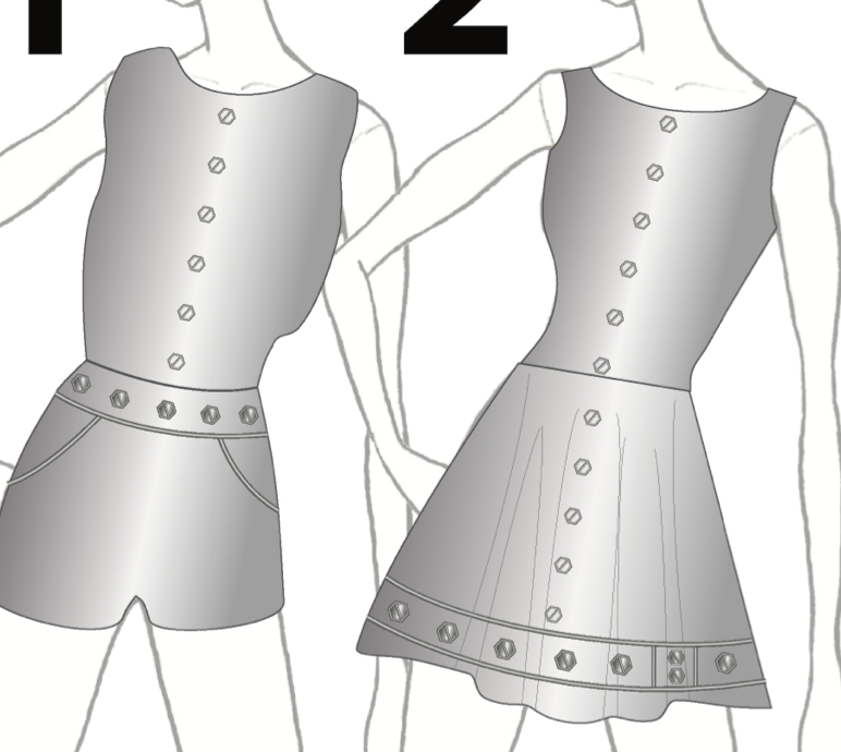 Custom Inked Tin Man Convertible Dropdown Tank Dress