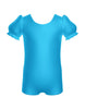 Solid Lycra Puff Sleeve Biketard