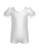 Solid Lycra Puff Sleeve Biketard