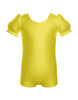 Solid Lycra Puff Sleeve Biketard
