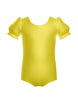 Solid Lycra Puff Sleeve Leotard