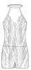 Angel/Devil Halter Covered Back Biketard