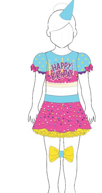 Custom Happy Birthday Puff Sleeve Crop Top