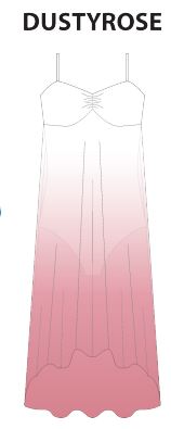 Custom Color Ombre Long Chiffon Dress