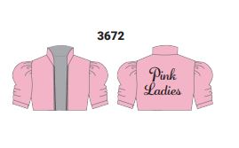 Custom Pink Ladies Gather Sleeve Crop Jacket