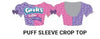 Custom Geeks Puff Sleeve Crop Top