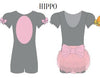 Custom Zoo Animals Puff Sleeve Biketard