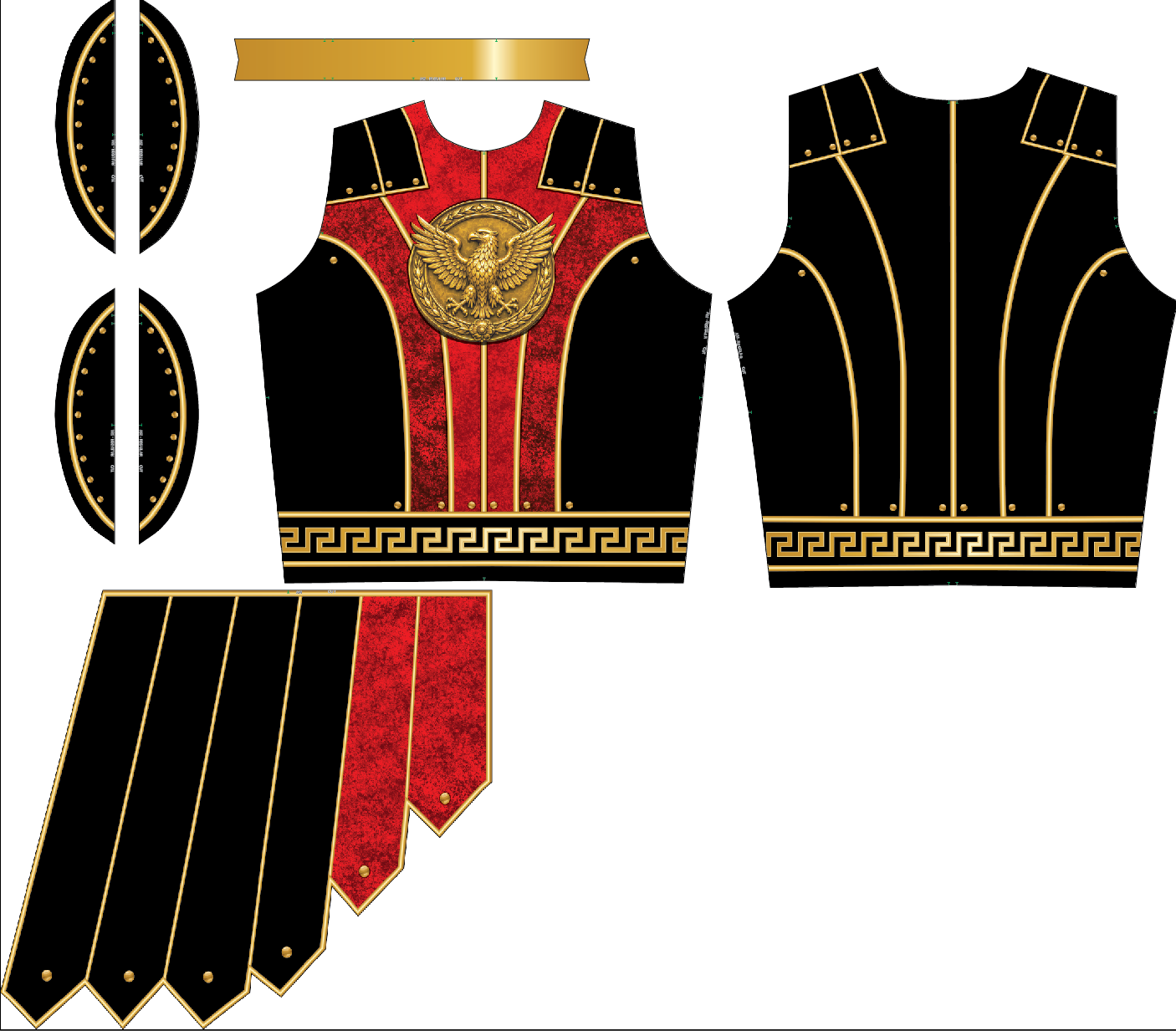 Custom Richardson High School Grecian Performance Vest - Round Cap Mid Rise Curve with Drop