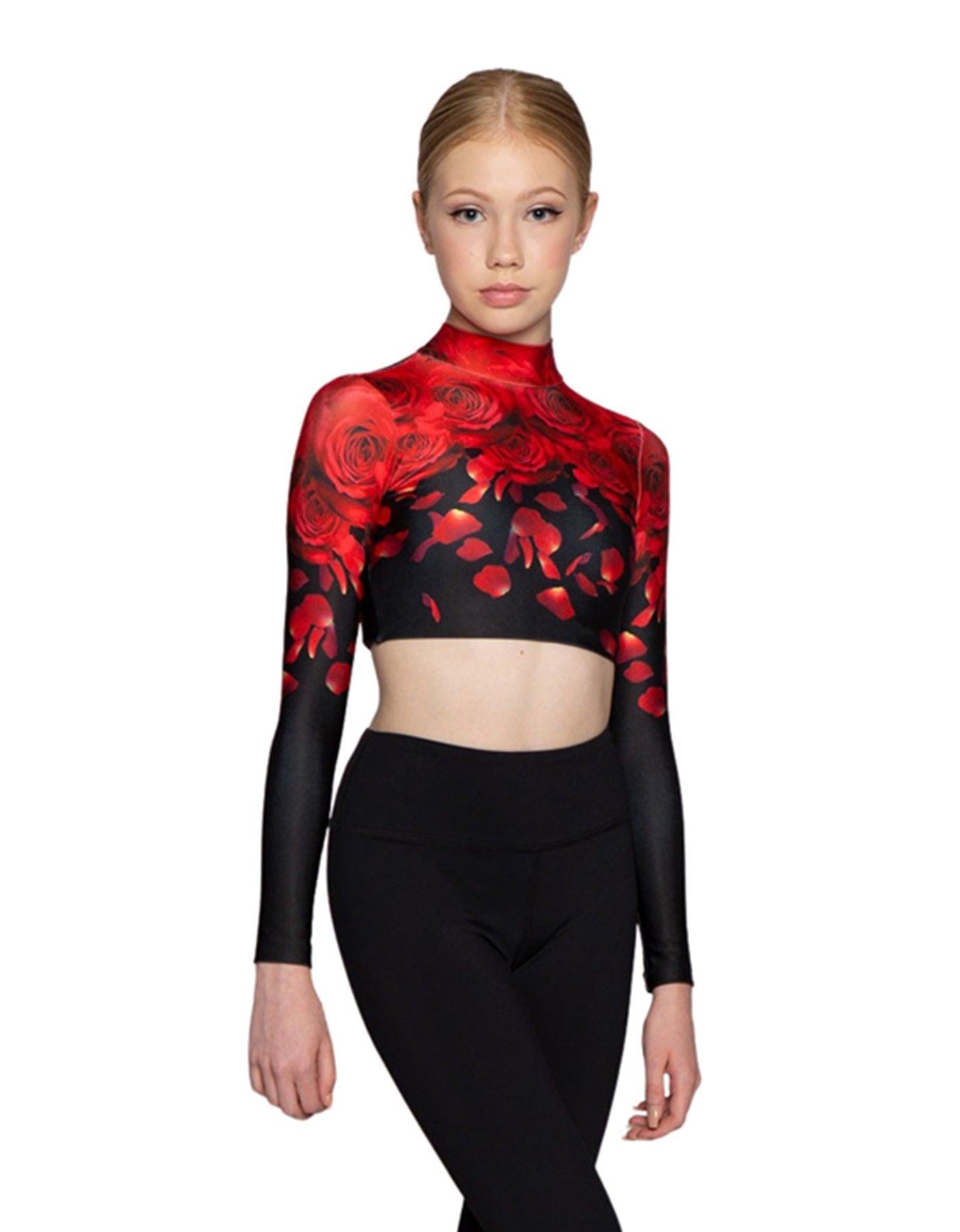 Je Taime LS Tneck Triangle Back Crop Top