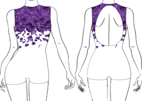 Custom Je Taime Sleeveless Open Back Biketard
