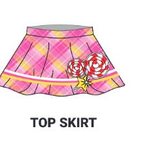 Custom Lollipop Kids Top Skirt