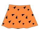 Custom Stone Age Triangles Top Skirt