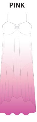 Custom Color Ombre Long Chiffon Dress